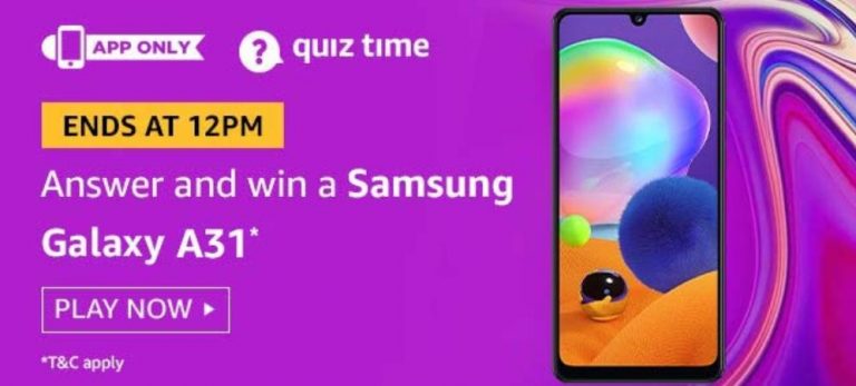 amazon galaxy a31 quiz answers